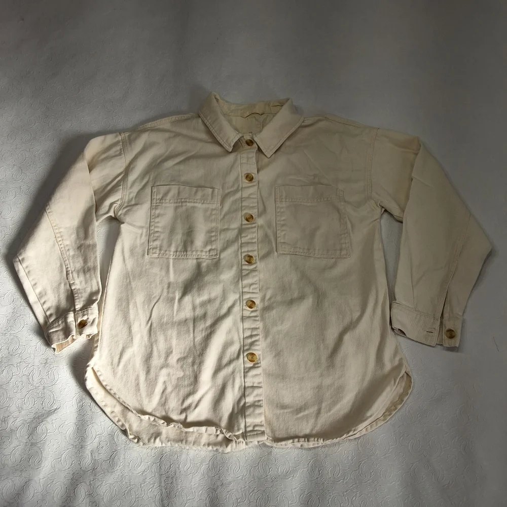 Thread & Supply Pastel Yellow Button Down Shirt Size M . - Picture 2 of 8
